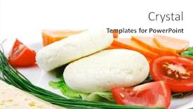  Presentation with feta cheese - Cool new presentation theme with aged-cheese-parmesan-roquefort backdrop and a white colored foreground