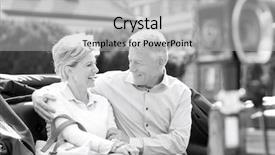  Presentation with horse - Amazing theme having aged couple sitting in horse backdrop and a  colored foreground