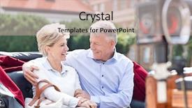  Presentation with horse - PPT layouts enhanced with aged couple sitting in horse background and a  colored foreground