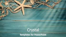  Presentation with fish net - Presentation theme enhanced with aged deck with fish net background and a seafoam green colored foreground