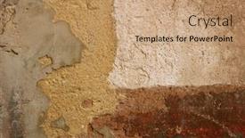  Presentation with wall paint - Slide deck consisting of aged grunge paint old painted wall golden background background and a coral colored foreground