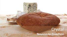  Presentation with aged paper - Beautiful slide set featuring aged-italian-deli-fresh-blue backdrop and a coral colored foreground