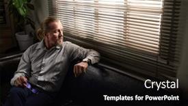  Presentation with rest - Presentation design enhanced with aged-male-psychologist-in-shirt background and a black colored foreground