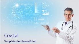  Presentation with test enhanced learning - Slide deck enhanced with aged neurologist showing the test background and a sky blue colored foreground