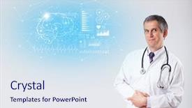  Presentation with tensile test - Beautiful presentation theme featuring aged neurologist showing the test backdrop and a sky blue colored foreground