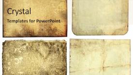  Presentation with aged paper - PPT theme with aged paper textures grunge backgrounds background and a yellow colored foreground