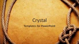  Presentation with history old paper - Beautiful presentation theme featuring aged rope on the old backdrop and a yellow colored foreground