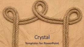  Presentation with aged paper - Presentation theme enhanced with aged rope on the old background and a coral colored foreground