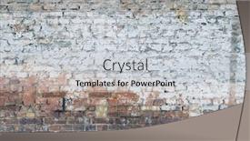  Presentation with wall street - Presentation theme consisting of aged street wall background texture background and a light gray colored foreground