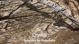  Presentation with aged wood - Amazing theme having aged wood texture and barbed wire macro background backdrop and a coral colored foreground