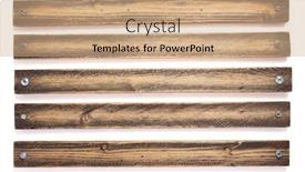  Presentation with aged - Beautiful presentation theme featuring aged-wooden-board-beam backdrop and a coral colored foreground