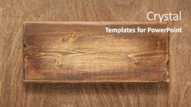  Presentation with name plate - Presentation design with aged-wooden-name-plate background and a coral colored foreground