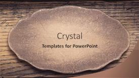  Presentation with aged wood - Presentation design with aged-wooden-nameplate-at-wood background and a coral colored foreground