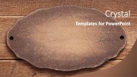  Presentation with aged wood - Beautiful presentation theme featuring aged-wooden-nameplate-at-wood backdrop and a violet colored foreground