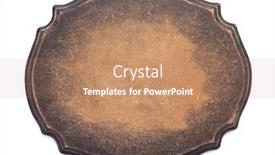  Presentation with aged - Colorful PPT theme enhanced with aged-wooden-nameplate-or-wall backdrop and a coral colored foreground