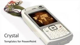  Presentation with aged map - Presentation theme with aged world map on the pdaphone background and a white colored foreground