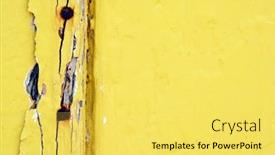  Presentation with painted clay romanian folklore - Amazing PPT theme having aged-yellow-painted-timber backdrop and a yellow colored foreground