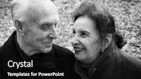  Presentation with love story - Presentation enhanced with ageing black white - seniors love story background and a black colored foreground