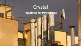  Presentation with late - Cool new PPT layouts with ageing population - chimneys on roofs in late backdrop and a gray colored foreground