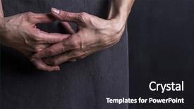  Presentation with blood veins - Cool new presentation theme with ageing population - woman s hands with blood backdrop and a dark gray colored foreground