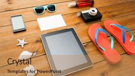  Presentation with travel and tourism - PPT layouts with agence de voyage - vacation travel tourism technology background and a coral colored foreground