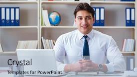  Presentation with working - Amazing PPT layouts having agency law - businessman agent working backdrop and a light blue colored foreground