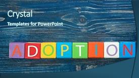  Presentation with adoption - Slide set featuring agency law - colorful cubes with word adoption background and a ocean colored foreground