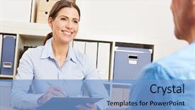  Presentation with planning - Colorful presentation theme enhanced with agency law - woman doing planning at finance backdrop and a light blue colored foreground