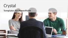  Presentation with notary - Audience pleasing theme consisting of agency law - young couple at notary public backdrop and a white colored foreground