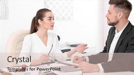  Presentation with notary - Colorful slide set enhanced with agency law - young man at notary public backdrop and a lemonade colored foreground