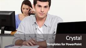  Presentation with agenda - Cool new presentation theme with agenda 21 - young man daydreaming backdrop and a dark gray colored foreground