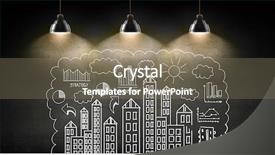  Presentation with city development strategy - PPT theme consisting of diagram agenda - secret strategy development ideas background and a gray colored foreground