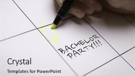  Presentation with agenda - PPT layouts enhanced with agenda invitation - bachelor party background and a white colored foreground