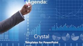  Presentation with agenda - Slide set featuring agenda-of-a-meeting background and a ocean colored foreground