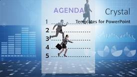  Presentation with agenda - Beautiful theme featuring agenda-of-a-meeting backdrop and a light blue colored foreground