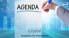  Presentation with agenda - Beautiful PPT layouts featuring agenda-of-a-meeting backdrop and a light blue colored foreground