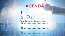  Presentation with agenda - PPT theme enhanced with agenda-of-a-meeting background and a sky blue colored foreground