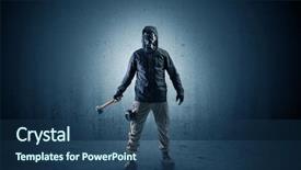  Presentation with dark room for interrogation - Amazing presentation theme having agent in a dark room backdrop and a ocean colored foreground