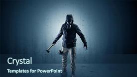  Presentation with bad - Colorful presentation design enhanced with agent in a dark room backdrop and a ocean colored foreground