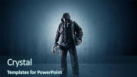  Presentation with bad - Audience pleasing PPT layouts consisting of agent in a dark room backdrop and a ocean colored foreground