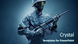  Presentation with war room - PPT theme having agent in a dark room background and a ocean colored foreground