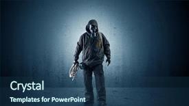  Presentation with dark ages - Beautiful PPT theme featuring agent in a dark room backdrop and a ocean colored foreground