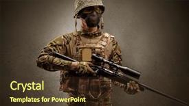  Presentation with room - Beautiful slides featuring agent in a dark room backdrop and a tawny brown colored foreground