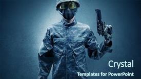  Presentation with dark - Audience pleasing presentation theme consisting of agent in a dark room backdrop and a ocean colored foreground