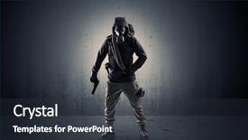  Presentation with dark room for interrogation - Amazing theme having agent in a dark room backdrop and a dark gray colored foreground