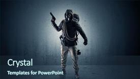  Presentation with bad - Slides consisting of agent in a dark room background and a ocean colored foreground