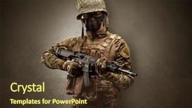  Presentation with war room - Slide deck enhanced with agent in a dark room background and a tawny brown colored foreground