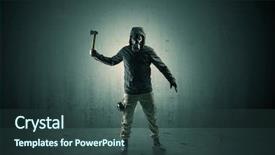  Presentation with war room - Cool new presentation theme with agent in a dark room backdrop and a ocean colored foreground