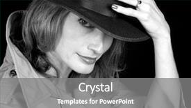  Presentation with secret agent - Amazing slide set having agent in a trench-coat backdrop and a gray colored foreground