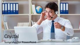  Presentation with traveling to paris - Colorful theme enhanced with agent working in the office backdrop and a light blue colored foreground